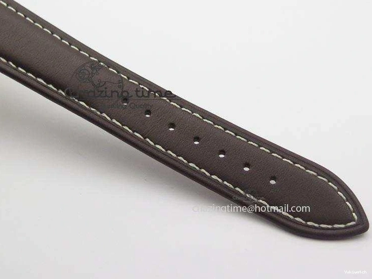 On YG A2824 Leather Brown Dial Date Cellini Strap Numeral White 0318